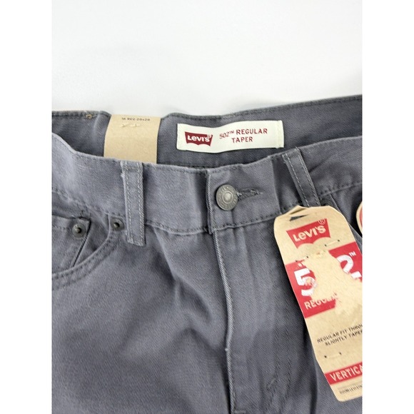 LEVIS BOYS 502 REGULAR TAPER VERTICAL STRETCH GRAY PANTS SIZE 16 REGULAR 28X28 - Picture 6 of 10